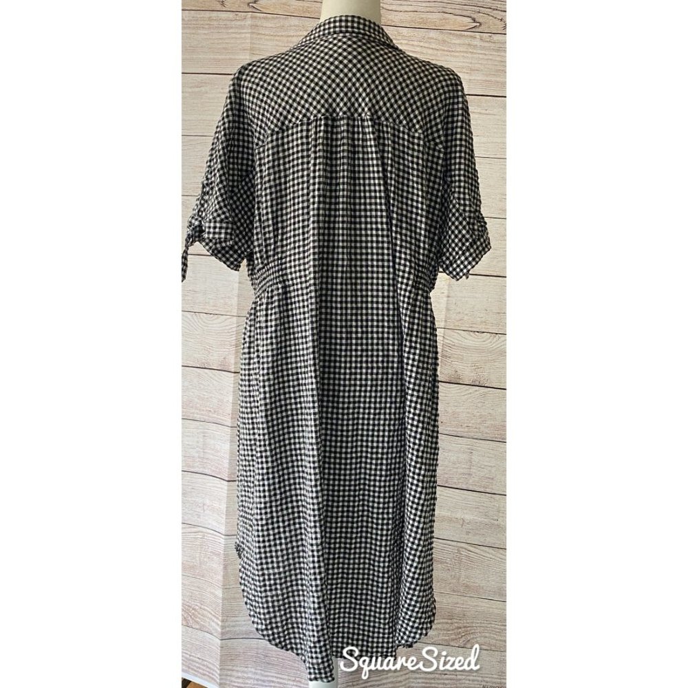 SOLDAva & Viv black and white gingham hi low dress - Picture 3 of 8